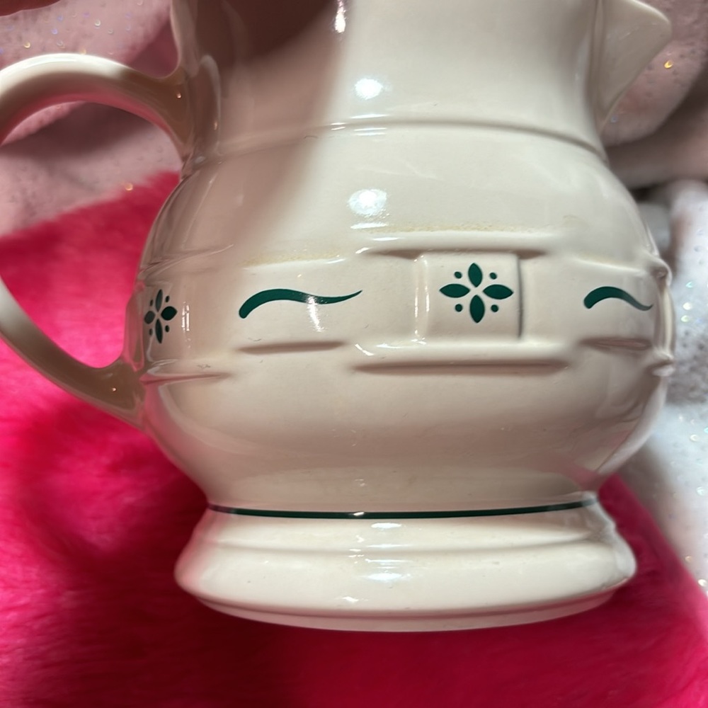 Woven Traditions Heritage Green Longaberger Large Milk Pitcher - Picture 10 of 12